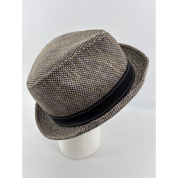 Nick Graham Post-Prep Fedora Hat 100% Paper Woven Design Black Band Classic Styl - Picture 3 of 7